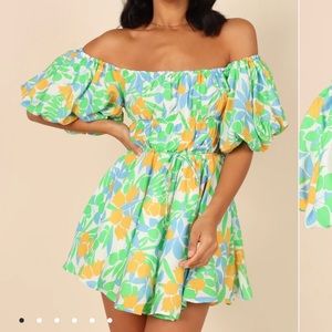 NWT petal and pup floral puff sleeve dress
